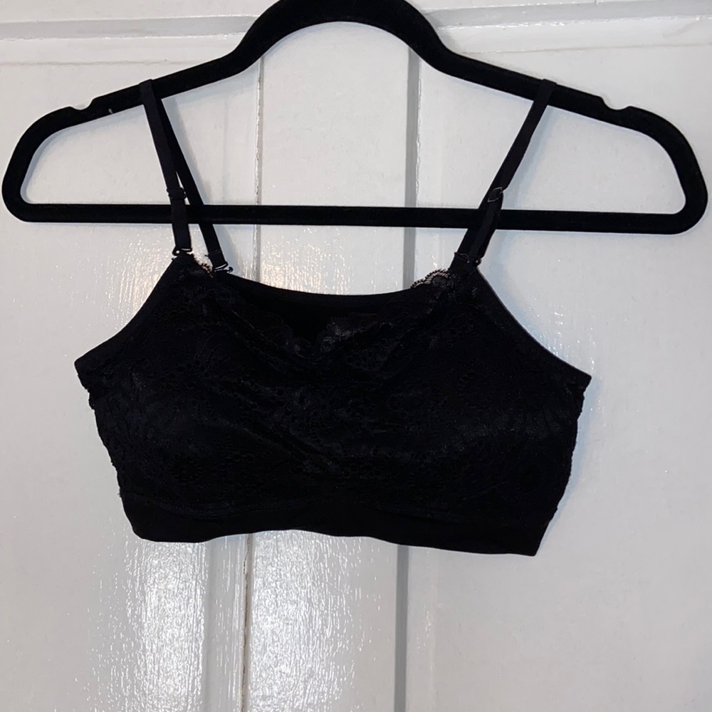 Beautiful Black Lace Bralette/ Strapless Bandeau One Size Fits All